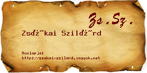 Zsákai Szilárd névjegykártya