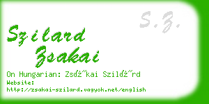 szilard zsakai business card